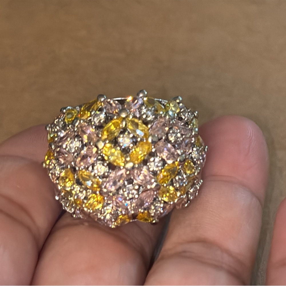 Landau Silver with Cubic Zirconia Ring